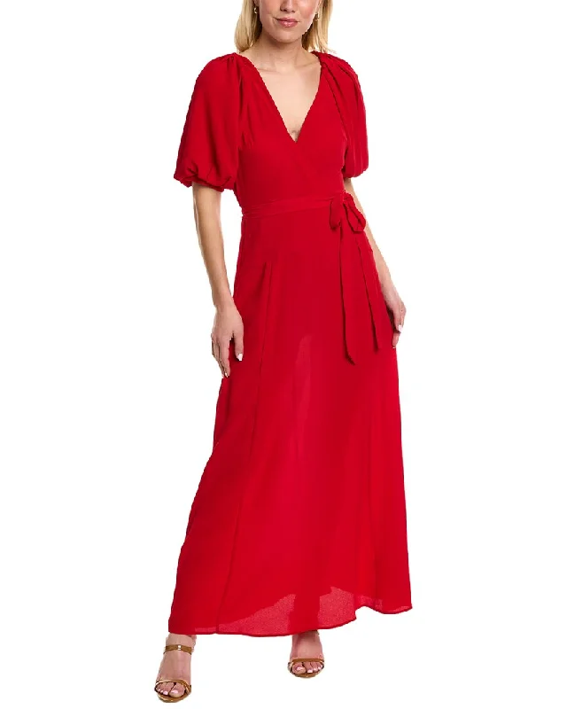 women's fashionable dressesMaison Tara Bubble Crepe Maxi Dress