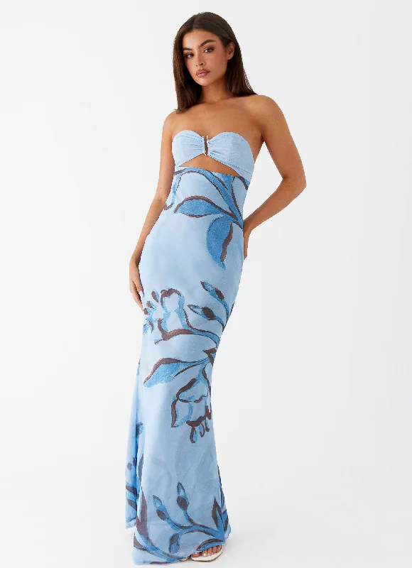 Striped DressTropicana Maxi Dress - Blue Floral