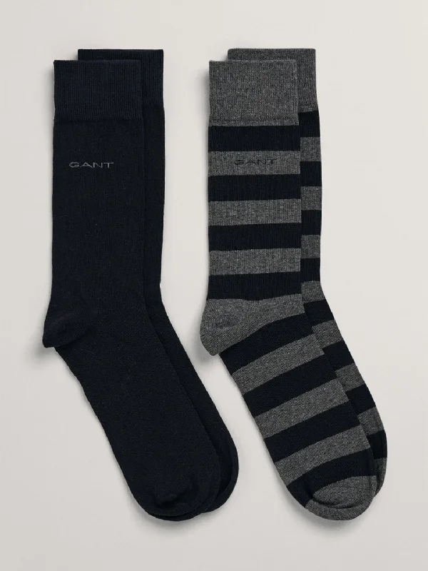 Nylon SocksGant Pack of 2 Patterned Above Knee Length Socks