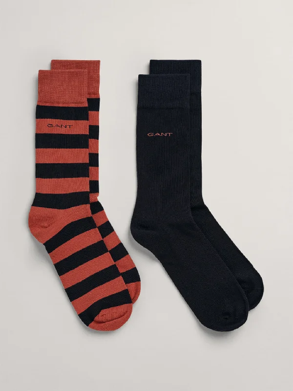 Striped SocksGant Men Pack Of 2 Above Ankle-Length Socks