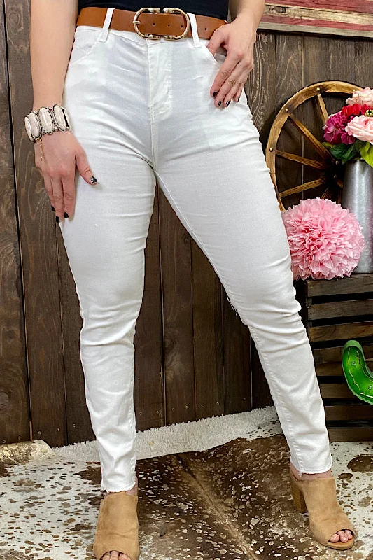 women's maternity pantsJ208 Solid white skinny jeans