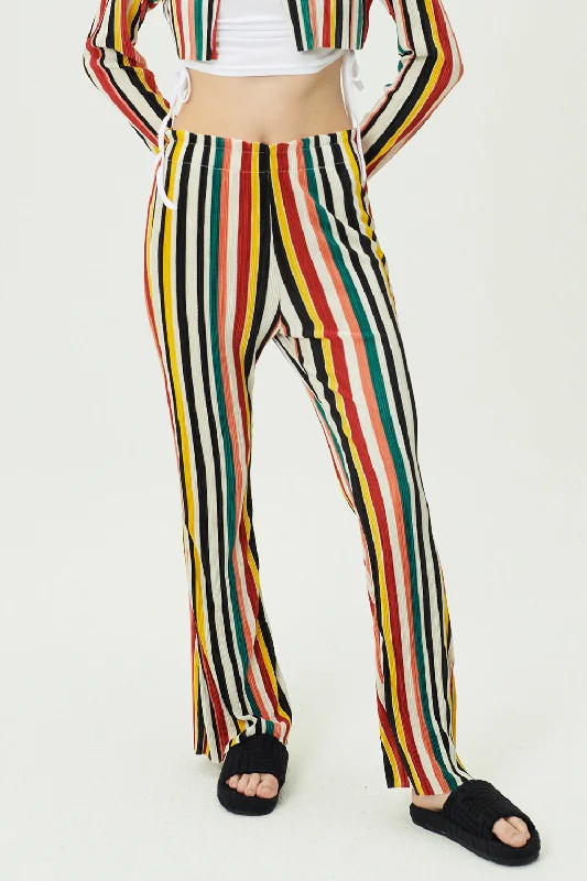 women's low-slung pantsNadua Striped Plisse Pants