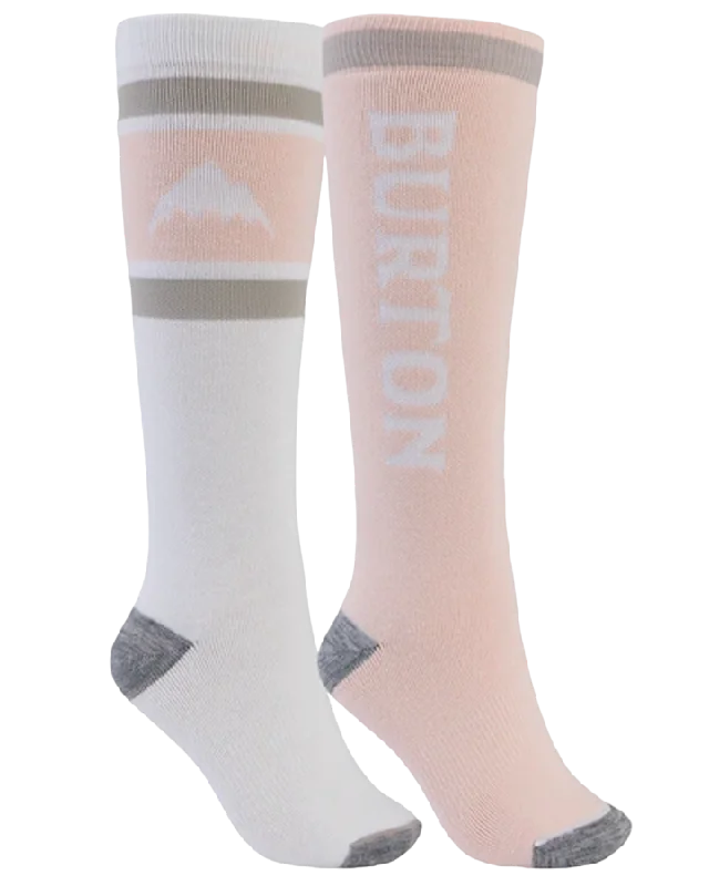 Thermal SocksBurton Women's Weekend Midweight Socks 2-Pack - Stout White/Peach Melba