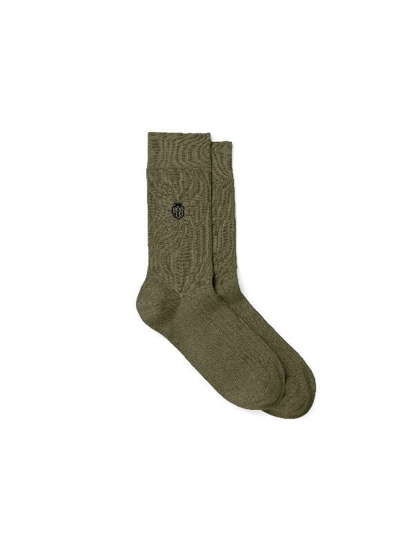 Abstract SocksSignature Men's Socks - Moss Green