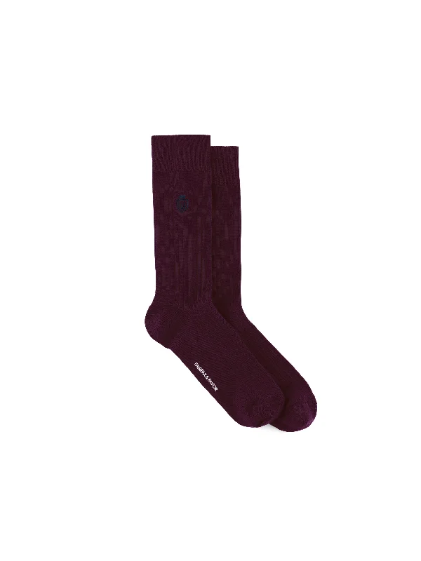 Heel-Less SocksSignature Men's Socks - Plum