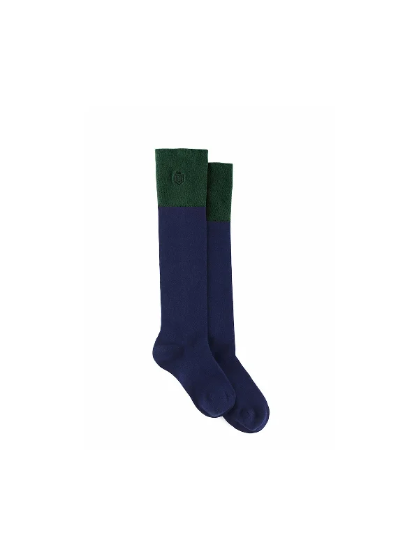 No-Show SocksSignature Women's Knee High Socks - Navy & Emerald Green