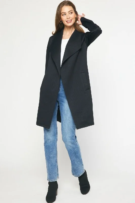 Tiered DressObsessed Black Textured Jacket