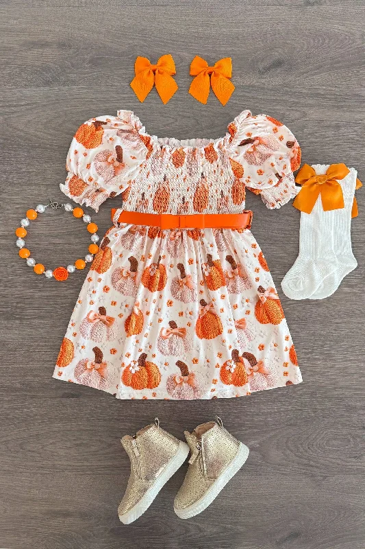 women's fashionable dressesFaux Knitted Pumpkin Dress