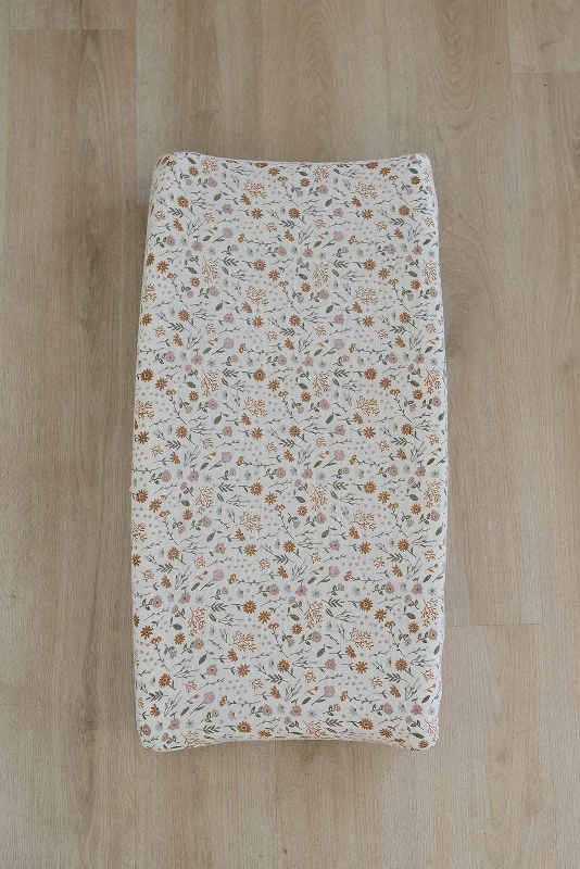 women's off-the-shoulder dressesMeadow Floral Muslin Changing Pad Cover