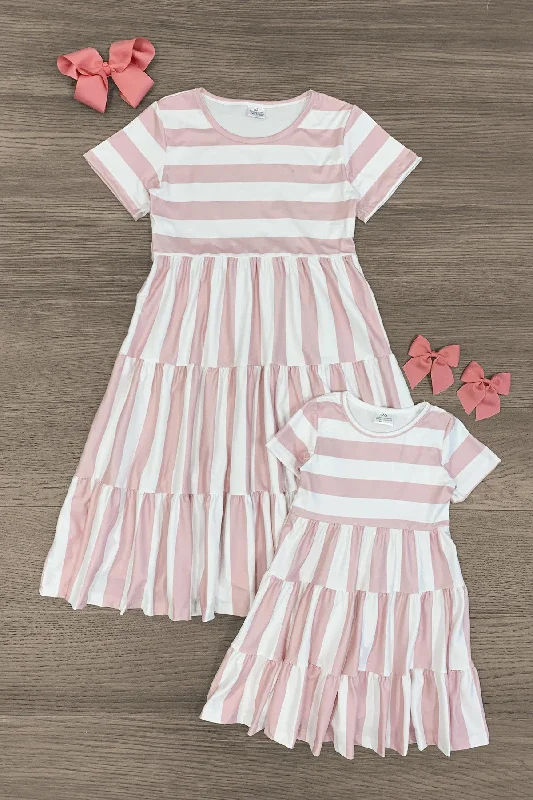 Metallic DressMom & Me - Tiered Stripe Dress