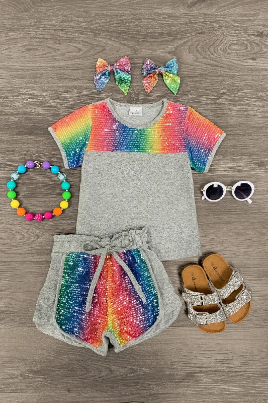 Velvet DressRainbow Sequin Lounge Short Set