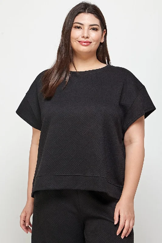 Minimalist DressMy Heart Textured Black Top