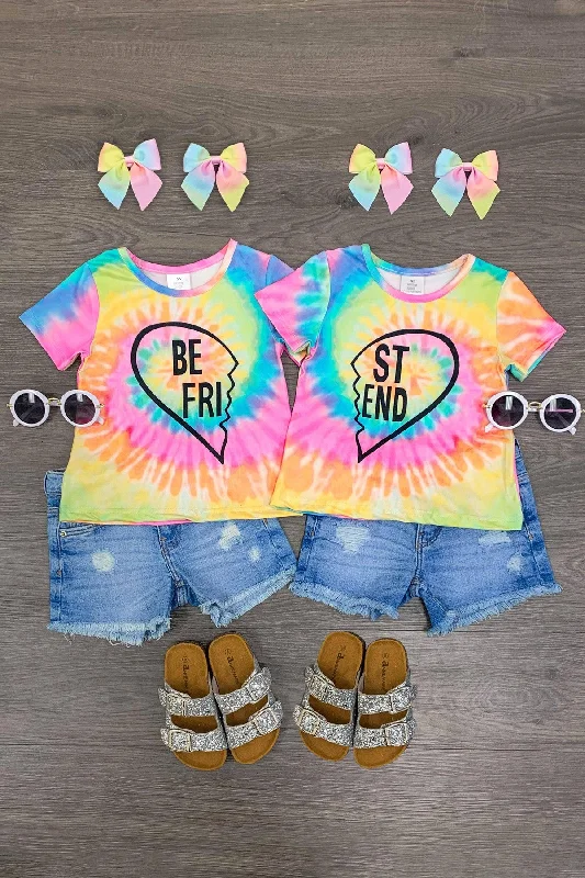 Fit-And-Flare DressTie Dye "Best Friends" Top