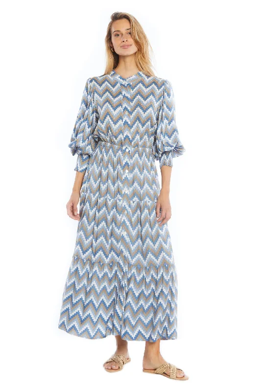 women's smart casual dressesZig Zag Camille Long Dress