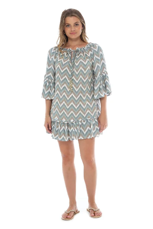 Retro DressZig Zag Tulum Dress