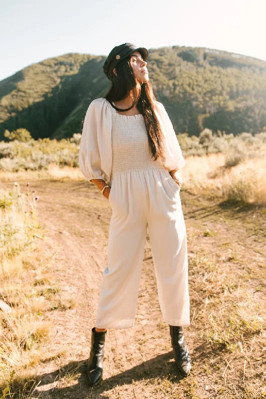 women's formal jumpsuitsArianna Jumpsuit in Cream - FINAL SALE