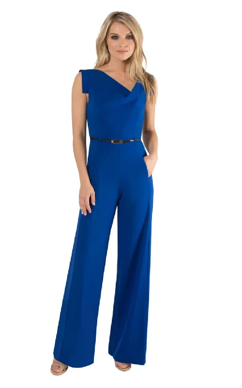 women's cozy jumpsuitsBlack Halo- Classic Jackie O Sleeveless Jumpsuit