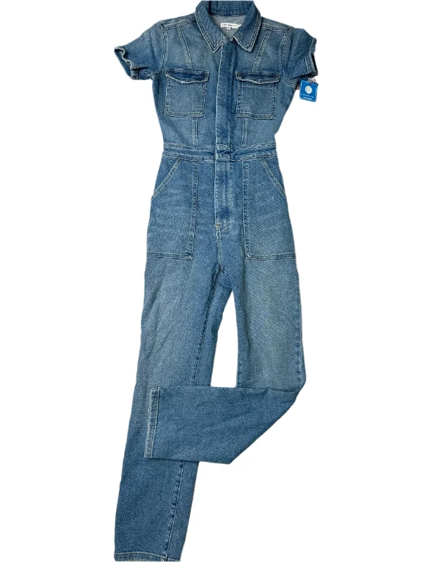 women's jumpsuits for stylish and functional fashionJumpsuit By Good American In Blue Denim, Size: 0