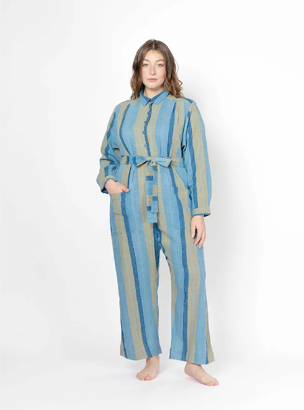 women's jumpsuits for pear-shaped bodieslennon jumpsuit | regenerative collection 24 | bluebell