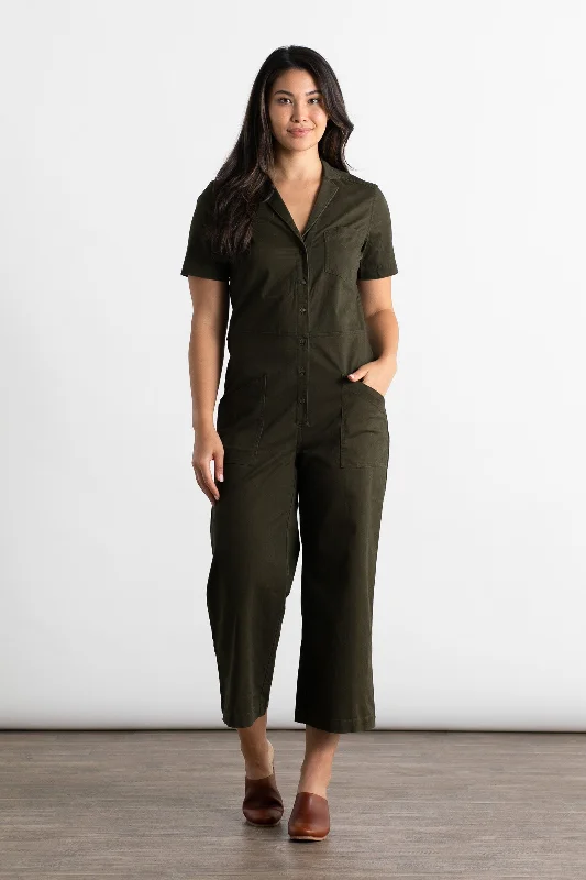 women's jumpsuits for summerLou Utility Jumpsuit / Olive