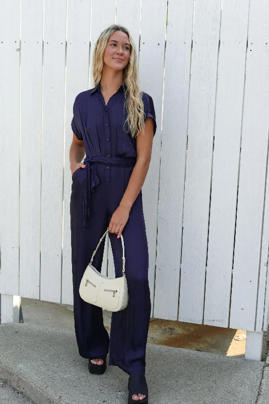 women's jumpsuits for effortless eleganceMIDNIGHT BLUE JUMPSUIT