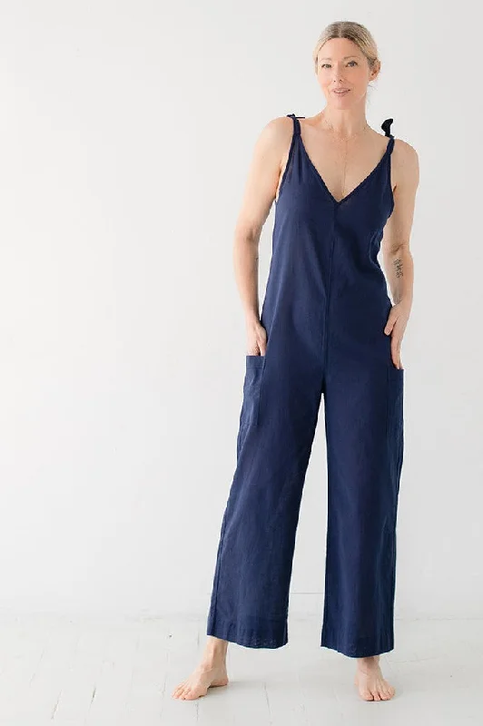 women's jumpsuits made of satinTie Shoulder Jumpsuit by SALUA