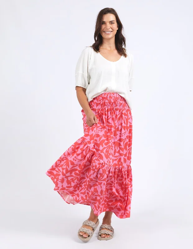 women's stretch skirtsElm Sunset Hour Skirt Sunset Hour Print