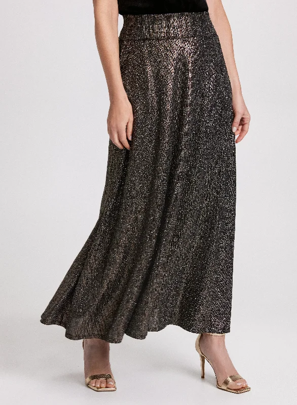 women's circle skirtsGlitter Pull-On Maxi Skirt