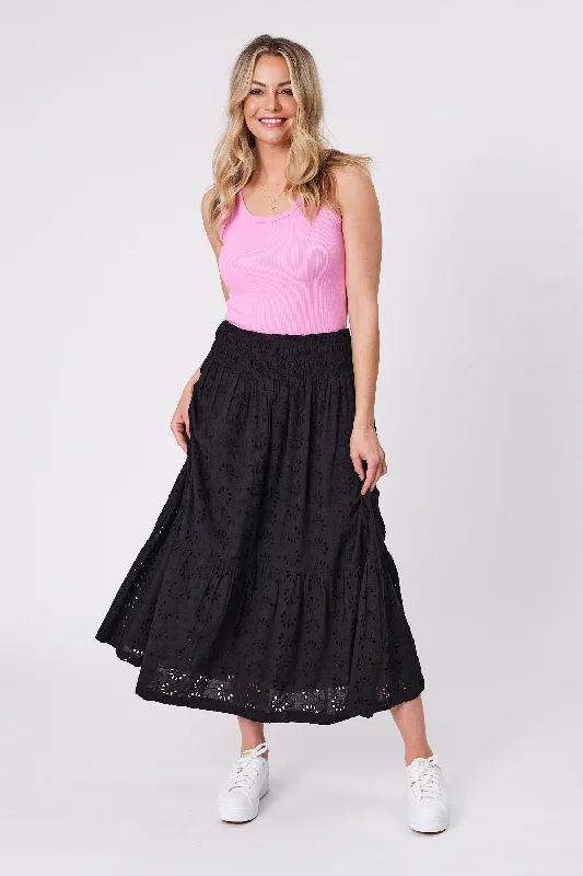 women's breathable cocktail skirtsGloss by Shine On Thalassa Broderie Skirt