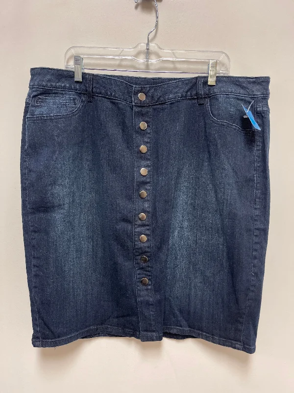 women's fair-trade solid-color skirtsSkirt Mini & Short By Lane Bryant In Blue Denim, Size: 20