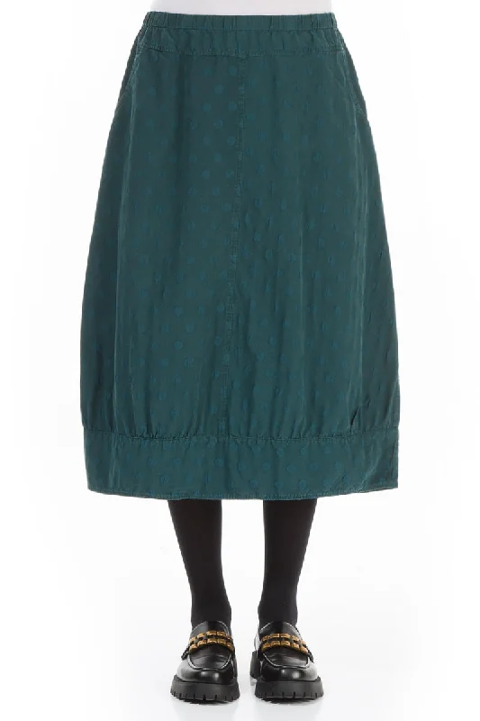 women's formal tiered skirtsTaper Dotty Emerald Silk Skirt