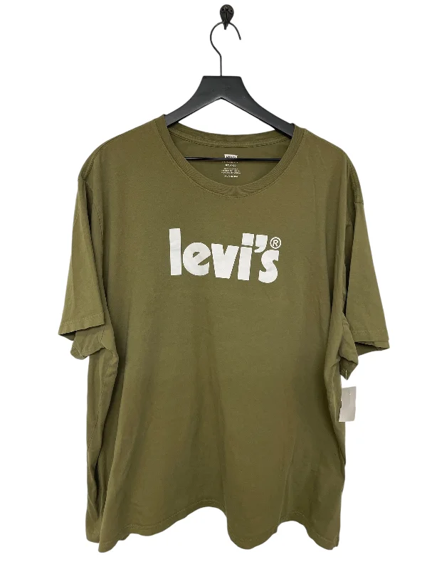 women's tops for cozy nights inTop Short Sleeve Basic By Levis In Green, Size: 3x