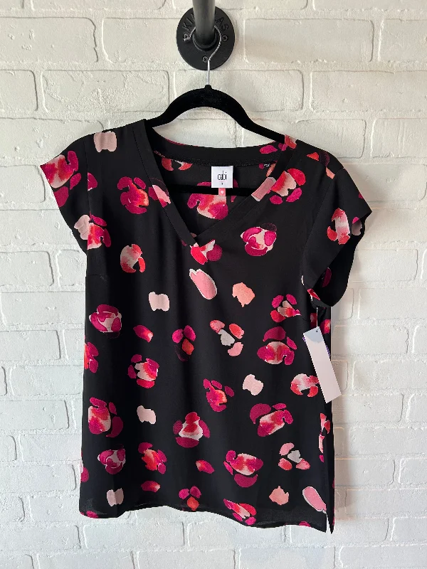 women's tops that offer a perfect blend of style, comfort, and affordabilityTop Short Sleeve By Cabi In Black & Pink, Size: S