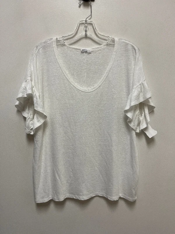 women's tops for minimalist aestheticsTop Short Sleeve By Gap In White, Size: L