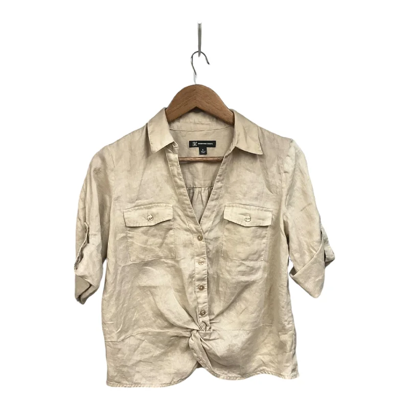 women's tops for layeringTop Short Sleeve By Inc In Beige, Size: S