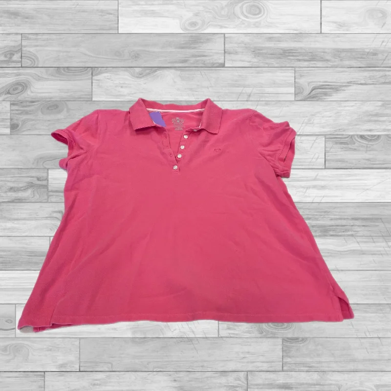 women's tops for picnics in the parkTop Short Sleeve By Izod In Pink, Size: 7