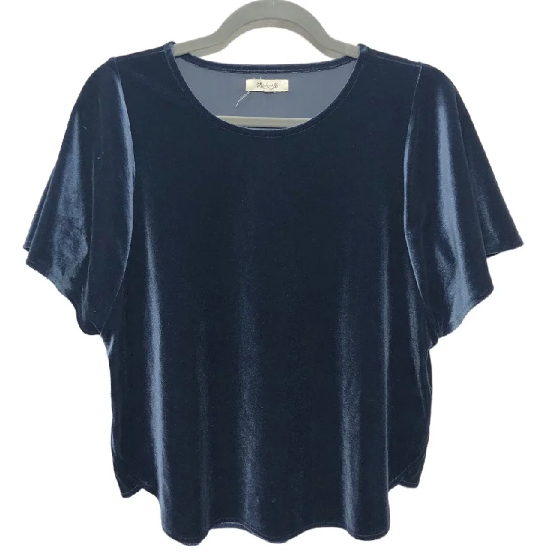 women's tops for relaxed weekendsTop Short Sleeve By Madewell In Blue, Size: S