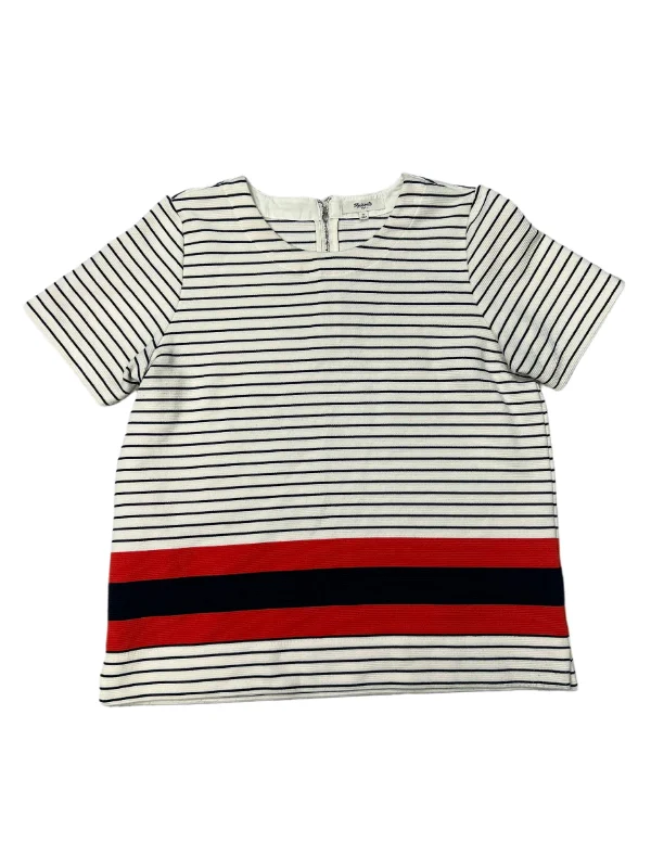 women's tops for those who love to dress up their casual looks with stylish topsTop Short Sleeve By Madewell In Striped, Size: M