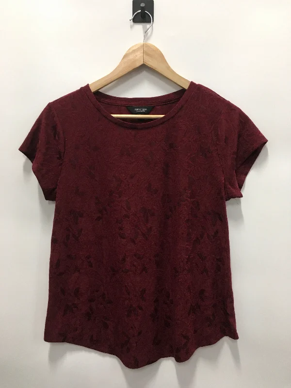 women's tops for those who want to create outfits that are both trendy and timelessTop Short Sleeve By Simply Vera In Red, Size: Petite  M