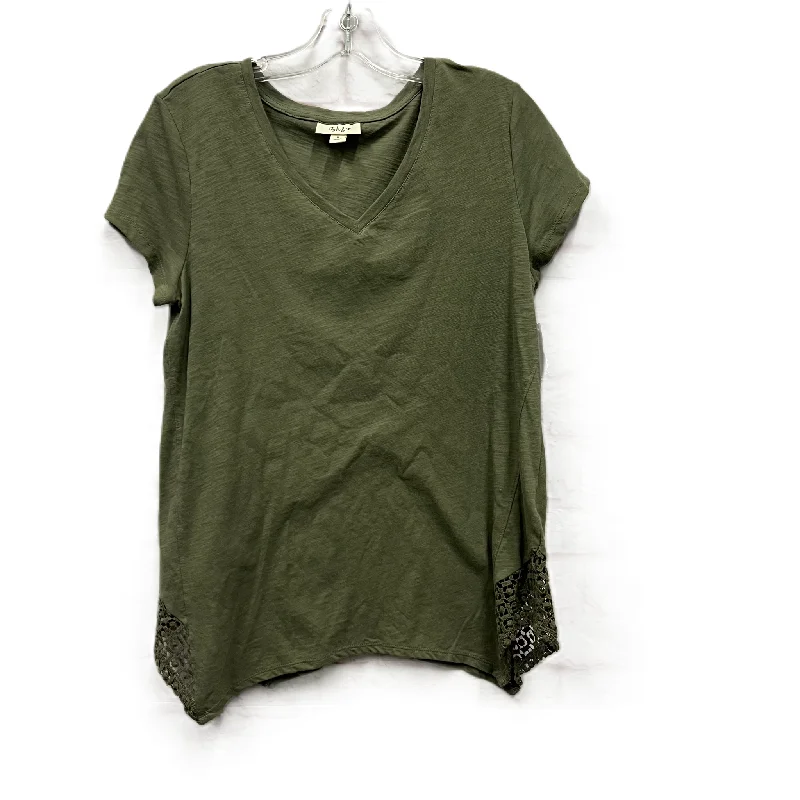 women's tops for statement-making outfitsTop Short Sleeve By Style And Company In Green, Size: M