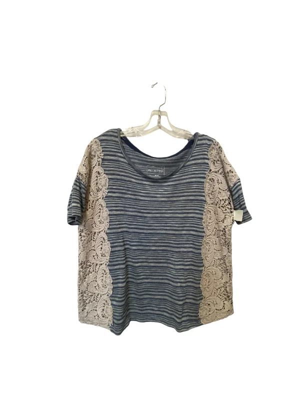 women's tops for those who want to add a personal touch to their wardrobe with unique and one-of-a-kind piecesTop Short Sleeve By We The Free In Striped Pattern, Size: M