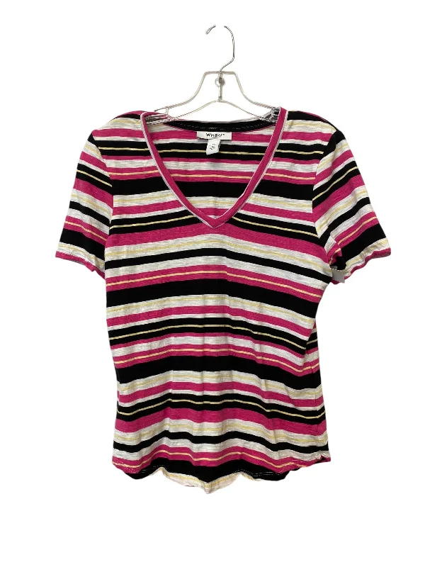 women's tops for those who love to mix and match prints and patternsTop Short Sleeve By White House Black Market In Pink, Size: M